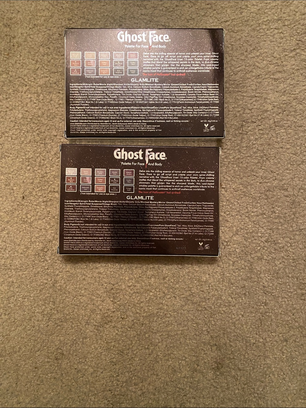 Glamlite Halloween II (1) and Ghost Face (2) Pallettes - Picture 6 of 7